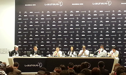 唐能翻譯為2015勞倫斯新聞發(fā)布會提供同傳和設備服務